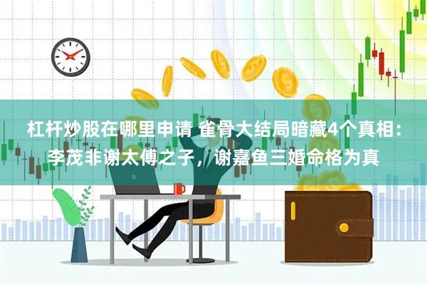 杠杆炒股在哪里申请 雀骨大结局暗藏4个真相:李茂非谢太傅之子,谢嘉鱼三婚命格为真
